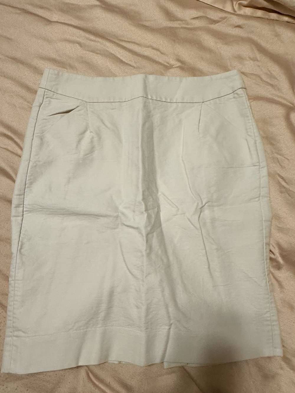 J Crew cotton  Ivory Cream Pencil Skirt size 8